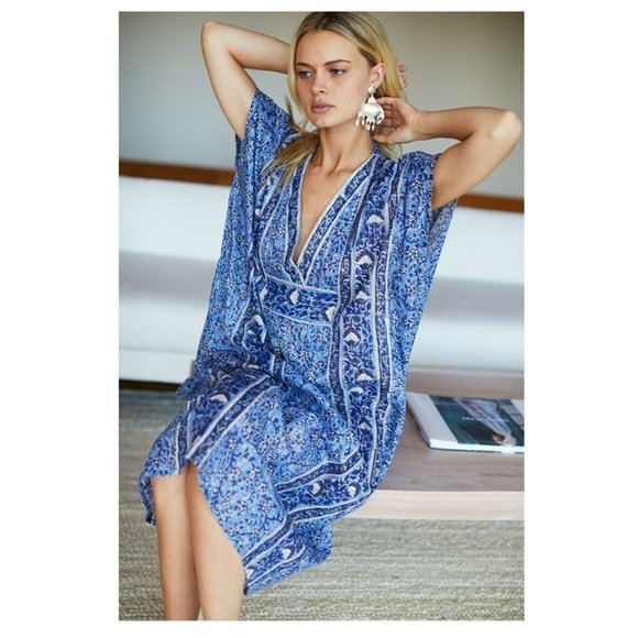 Emerson Fry Other - Emerson Fry Francina Caftan in Sea Lurex - One Size